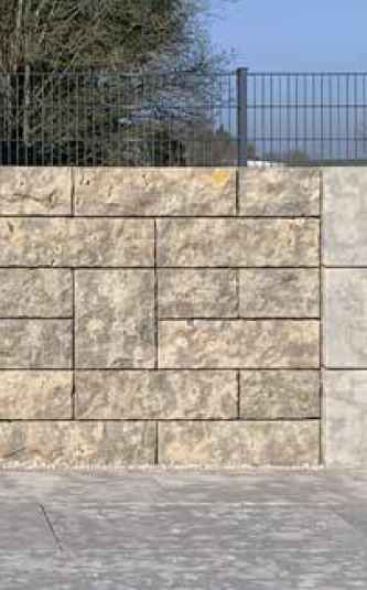 Mauersteine Kopfstein NATURA Typ AK: 50x22x15 cm aus Wachenzeller Dolomit Mauerwerk Trockenmauer