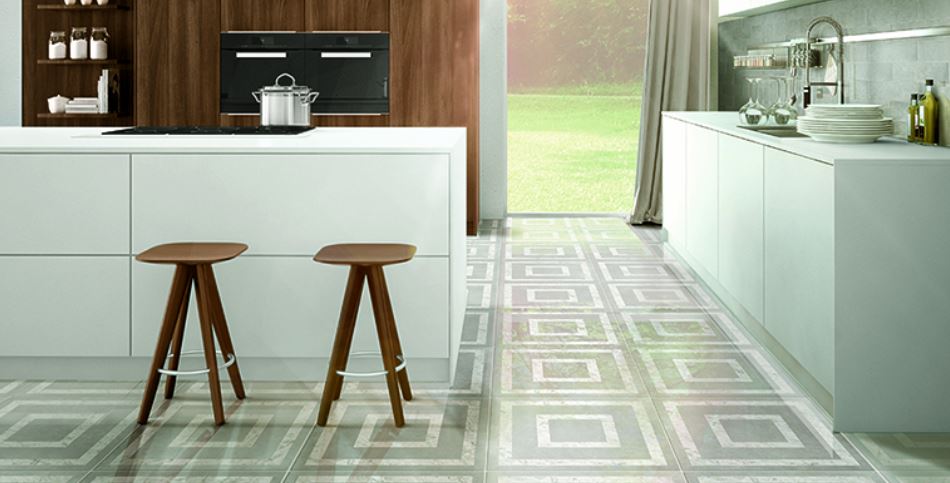 Fliesen aus Keramik in Beton und Marmor Optik 60x60x1 cm Serie Elementi