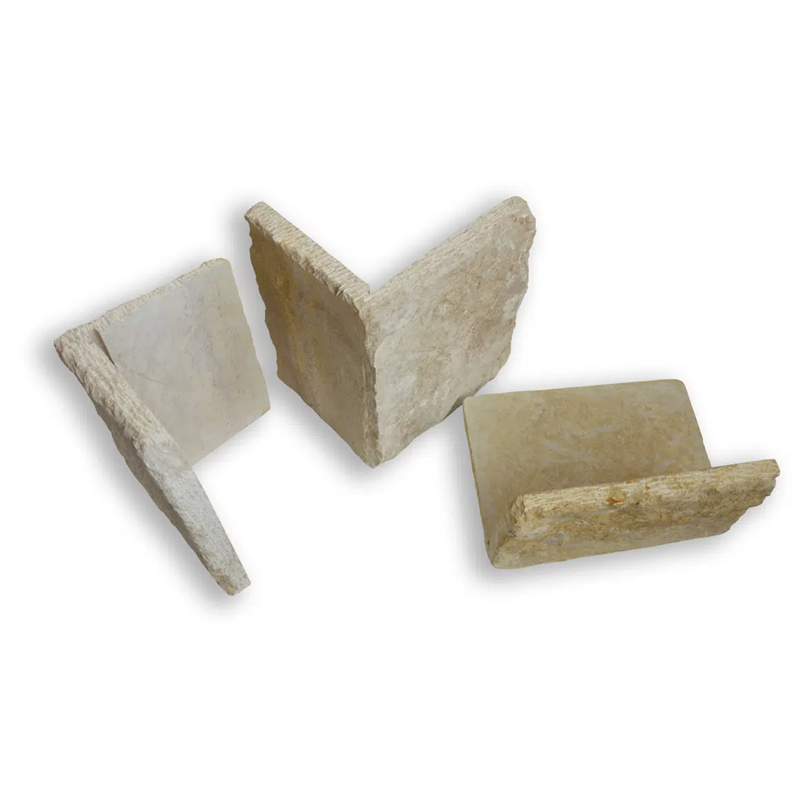 Bruchverblendsteine Ecksteine aus La Tosca C Kalkstein 2-4 cm dick gespalten